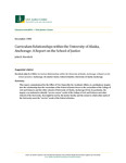 Curriculum Relationships within the University of Alaska, Anchorage: A Report on the School of Justice