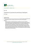Department of Corrections Personnel Survey: Final Report