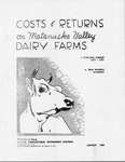 Costs and Returns on Matanuska Valley Dairy Farms by A. Dale Saunders