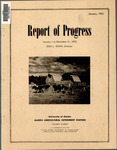 Report of Progress: January 1 to December 31, 1952 by Don L. Irwin