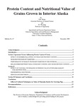 Protein Content and Nutritional Value of Grains Grown in Interior Alaska by F.M. Husby and F.J. Wooding
