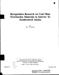 Revegetation Research on Coal Mine Overburden Materials in Interior to Southcentral Alaska by Wm. W. Mitchell