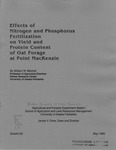 Effects of Nitrogen and Phosphorus Fertilization on Yield and Protein Content of Oat Forage at Point MacKenzie by William W. Mitchell