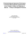 Winterhardiness and Agronomic Performance of Wildryes (Elymus species) Compared With Other Grasses in Alaska, and Responses of Siberian Wildrye to Management Practices by Leslie J. Klebesadel
