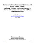 Comparative Winterhardiness of Cultivated and Native Alaskan Grasses, and Forage Yield and Quality as Influenced by Harvest Schedules and Frequencies, and Rates of Applied Nitrogen by Leslie J. Klebesadel