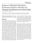 Response of Bluejoint Reedgrass Dominated Stands to Mowing and Nitrogen Fertilization in Central Alaska by S. D. Sparrow and M. T. Panciera
