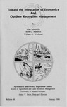 Toward the Integration of Economics and Outdoor Recreation Management by Alan Jubenville, Scott C. Matulich, and William G. Workman