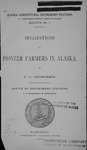Suggestions to Pioneer Farmers in Alaska by C. C. Georgeson