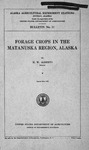 Forage crops in the Matanuska region, Alaska by H. W. Alberts