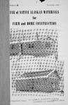 Use of native Alaskan materials for farm and home construction by C. I. Branton and C. R. Fahnestock