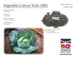 Vegetable Cultivar Trials 2003 by Grant E. Matheke, Jan Hanscom, Patricia S. Holloway, and Alfreda Gardiner