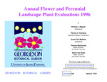 Annual Flower and Perennial Landscape Plant Evaluations 1996 by Patricia J. Wagner, Patricia S. Holloway, Grant E. Matheke, Theresa MacDonald, and Eileen Van Wyhe