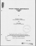 POTATO VARIETY PERFORMANCE ALASKA 1987 by Donald E. Carling and Peter Rissi