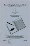 Record Keeping for Reindeer Herds by Alex Clarke and Robert Dieterich