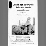 Design for a Portable Reindeer Crush by Greg Finstad and Lyle Renecker