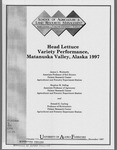 Head Lettuce Variety Performance, Matanuska Valley, Alaska 1997 by James L. Walworth, Stephen M. Dofing, and Donald E. Carling
