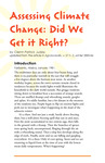 Assessing Climate Change: Did We Get It Right? by Glenn Patrick Juday
