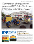 Conversion of a gasolinepowered 1955 Allis Chalmers 'G' tractor to battery power by Jeff Smeenk and Jim Ericksen