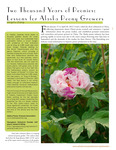 Two Thousand Years of Peonies: Lessons for Alaska Peony Growers by Mingchu Zhang