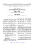 Growth Performance of Holstein Dairy Calves Supplemented with a Probiotic by Paul M. Windschitl, Kirsten M. Randall, and Donald J. Brainard