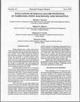 Evaluation of Forage Legume Potential at Fairbanks, Point Mackenzie, and Soldotna by Michael T. Panciera, Stephen D. Sparrow, Raymond G. Gavlak, and Warren E. Larson