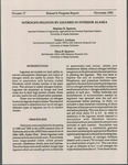 Nitrogen-Fixation by Legumes in Interior Alaska by Stephen D. Sparrow, Verlan L. Cochran, and Elena B. Sparrow