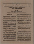 EVALUATION OF PLANT SPECIES AND GRASS SEED MIXES FOR MINED LAND REVEGETATION YEAR 2 (1990) RESULTS by D.J. Helm