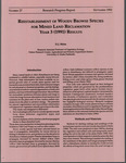 Reestablishment of Woody Browse Species for Mined Land Reclamation Year 3 (1991) Results by D.J. Helm