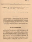 Phosphorus Rate Effects on Establishment of Perennial Grasses And on Soil Values at Point MacKenzie by Wm. W. Mitchell and G. Allen Mitchell
