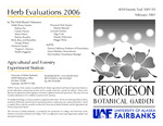 Herb Evaluations 2006 by Patricia Holloway, Grant Matheke, and Etta Gardiner