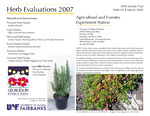 Herb Evaluations 2007 by Patricia S. Holloway, Etta Gardiner, and Grant Matheke