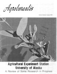 Agroborealis, Vol. 08, No. 1 (January 1976) by Agricultural Experiment Station