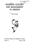 Reindeer Ecology and Management in Sweden by Folke Skuncke