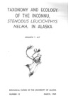 Taxonomy and Ecology of the Inconnu, Stenodus Leucichthys Nelma, in Alaska by Kenneth T. Alt