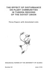 The Effect of Disturbance on Plant Communities in Tundra Regions of the Soviet Union by B.A. Yurtsev, A.A. Korobkov, N.V. Matveyeva, O.A. Druzhinina, and Yu. G. Zharkova