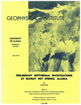 Preliminary geothermal investigations at Manley Hot Springs, Alaska by Jennifer East