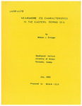 Nearshore ice characteristics in the eastern Bering Sea by William J. Stringer