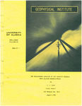 The preliminary analysis of IGY magnetic results from Alaskan observatories by Joseph C. Cain