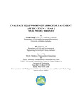 Evaluate H2RI Wicking Fabric for Pavement Application - Year 2 by Xiong Zhang and Billy Connor