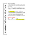 UAS Academic Catalog 2015/2016 by N/A N/A