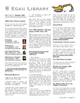 Egan Library News 2001 Summer (v.1 no.1) by N/A N/A