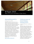 Egan Library News 2013 Fall by N/A N/A