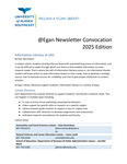 @Egan Newsletter 2025 Convocation Edition by Kaia Henrickson, David Cox, Ramona Broussard, Jessy Goodman, and Jennifer Ward