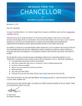 Message from the Chancellor: 2020-11-12 by Karen Carey