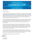 Message from the Chancellor: 2021-02-19 by Karen Carey