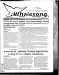 Whalesong 2001-02-20 (v.22 no.8) by N/A N/A